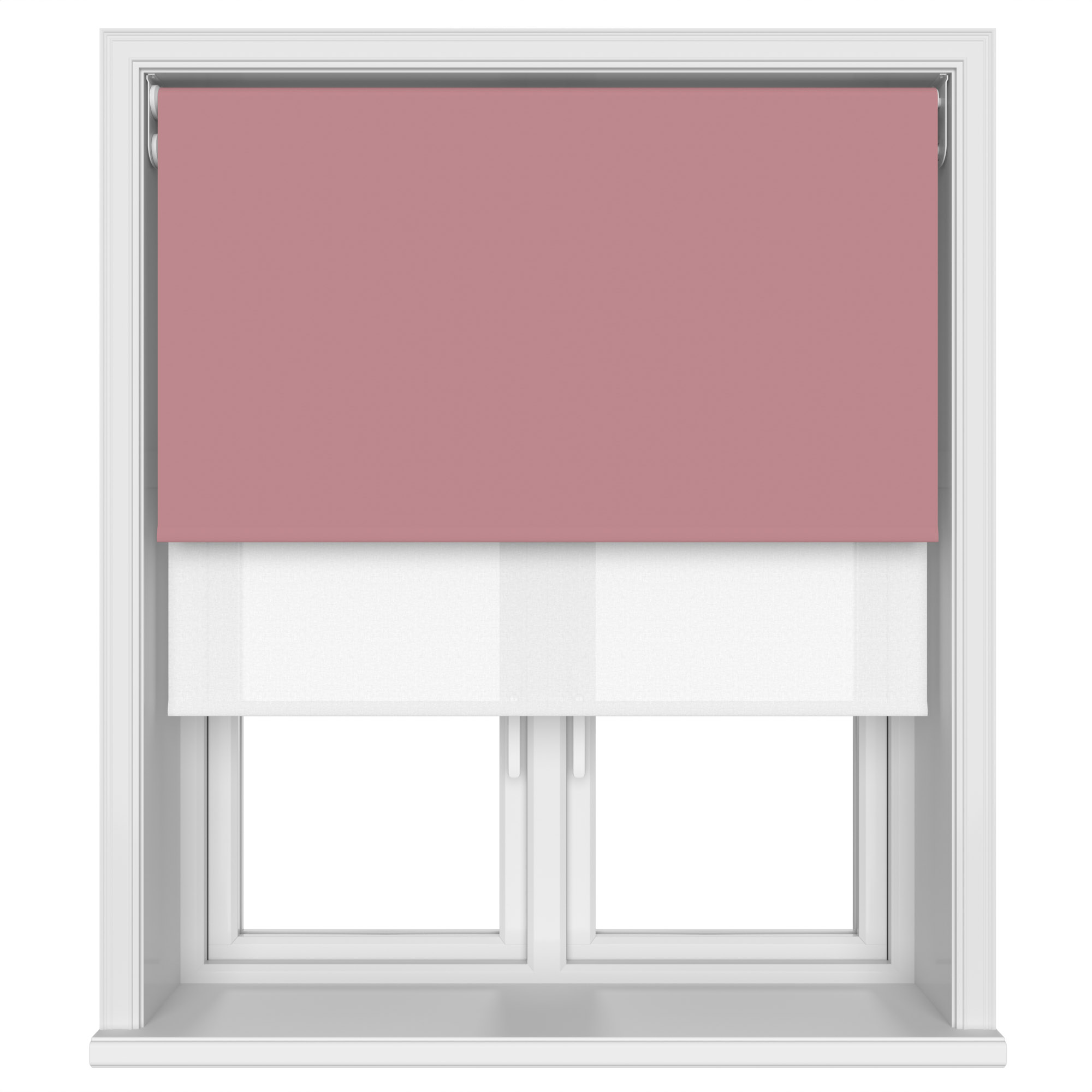Dover Blackout Rosy Dawn Motorised Double Roller Blind - Image 4