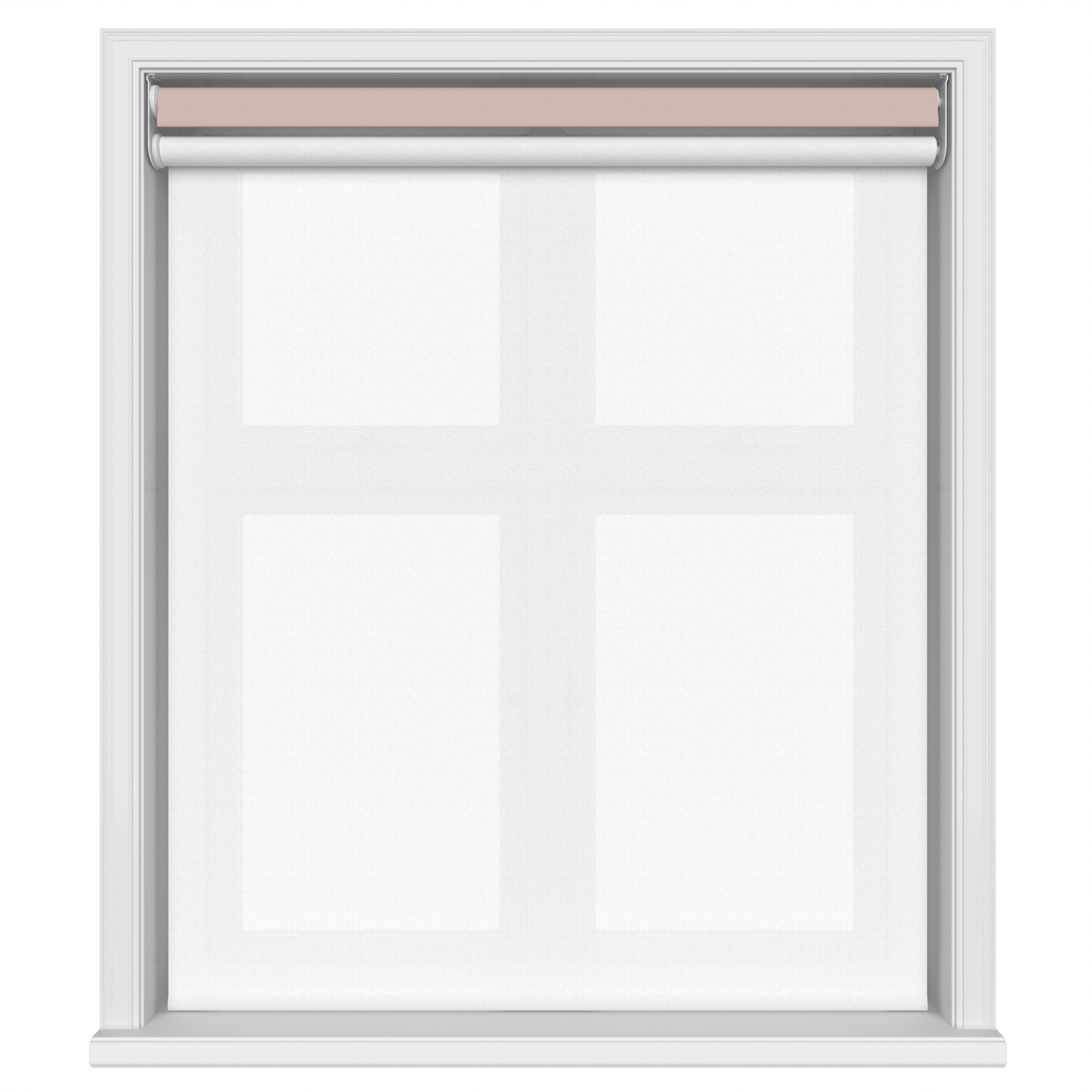 Dover Blackout Blush Pink Motorised Double Roller Blind - Image 3