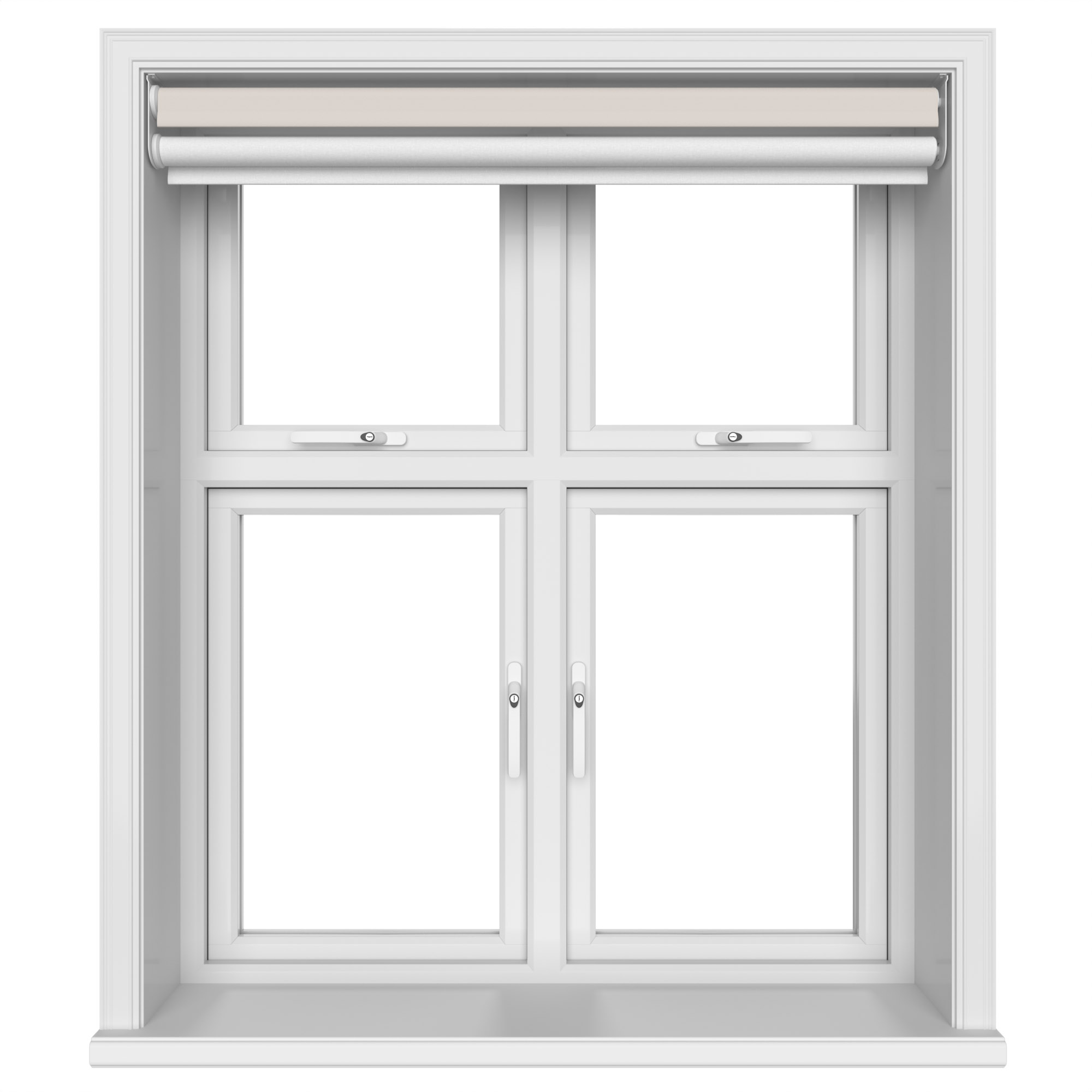 Dover Blackout Soft Dove Motorised Double Roller Blind - Image 5