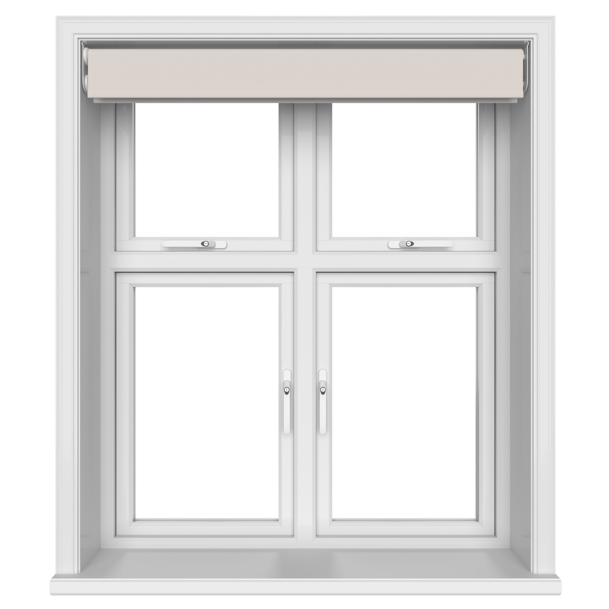 Dover Blackout Soft Dove Motorised Double Roller Blind - Image 6