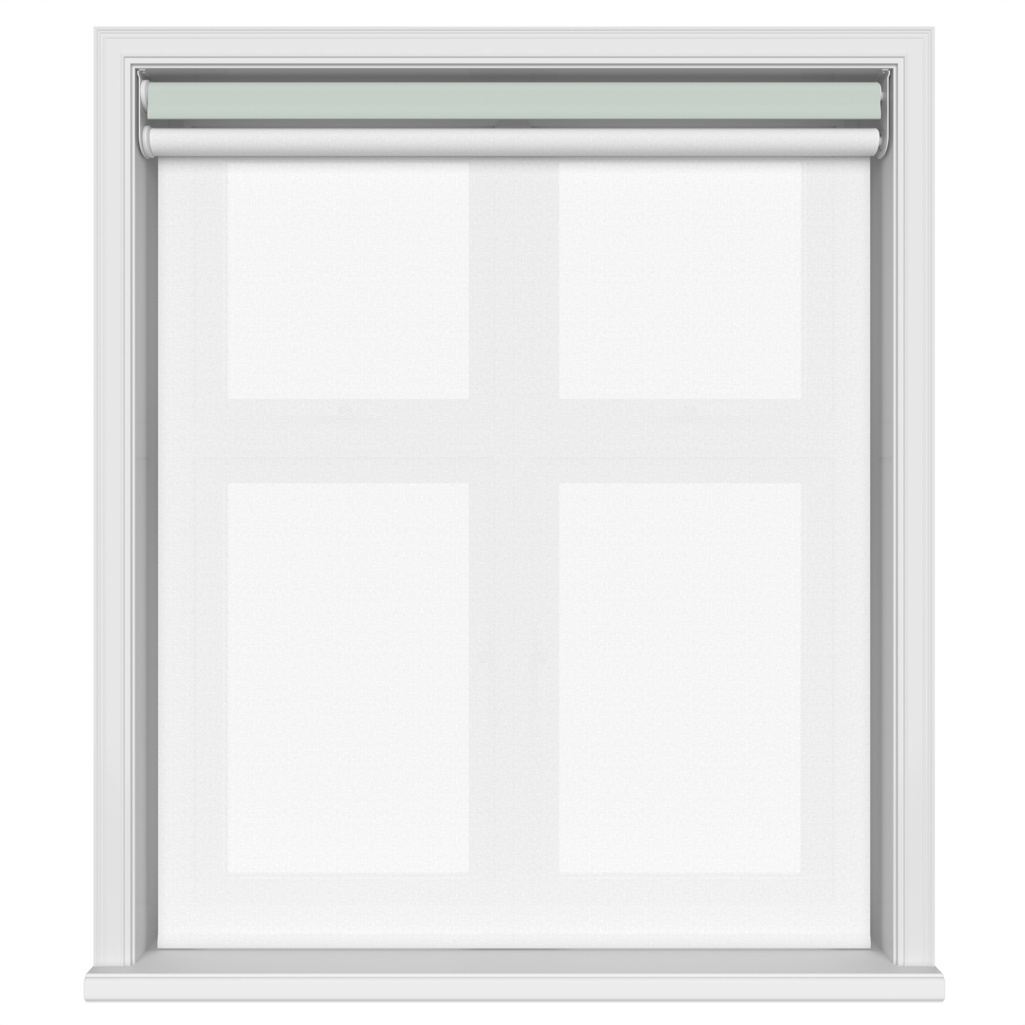 Dover Blackout Powdered Blue Motorised Double Roller Blind - Image 3