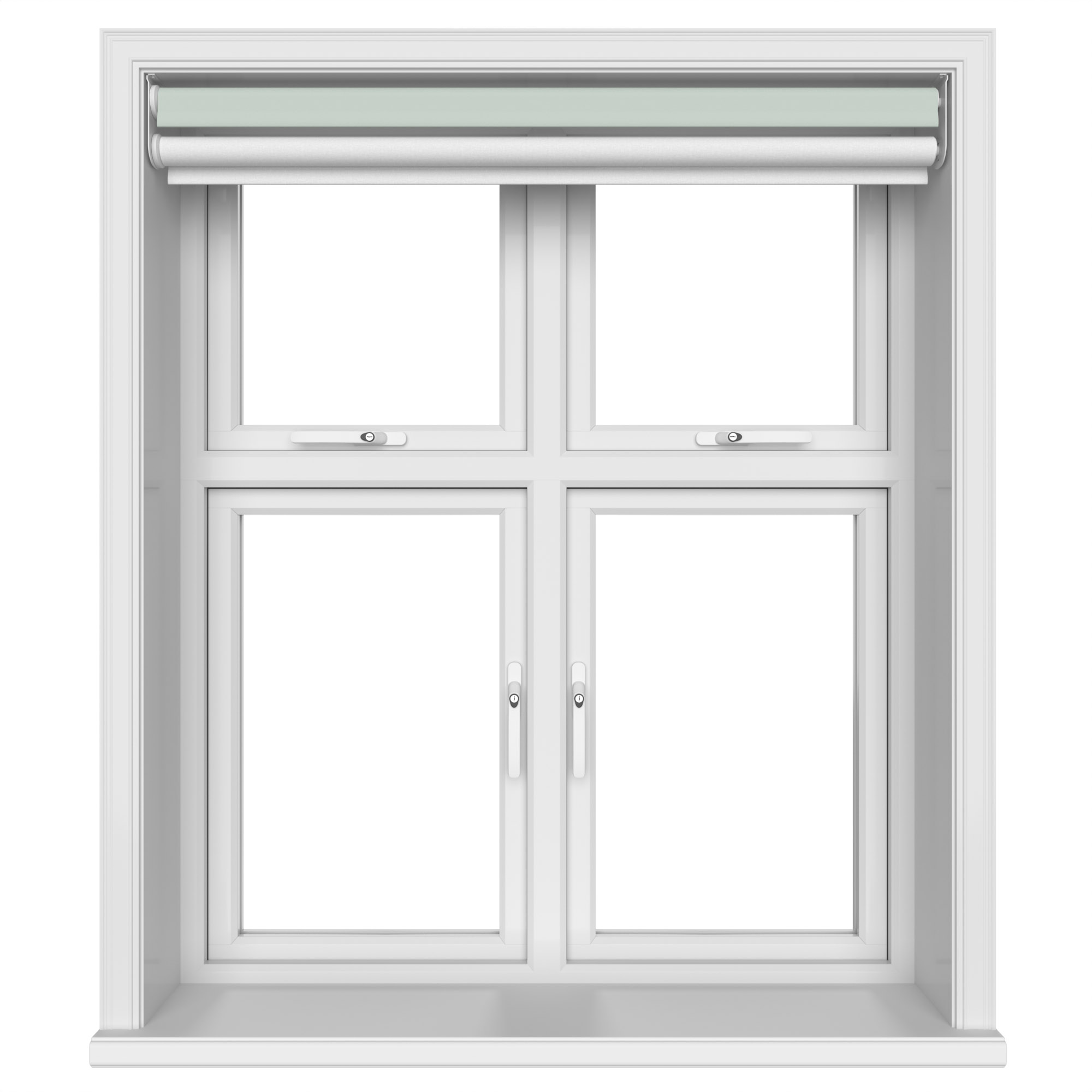 Dover Blackout Powdered Blue Motorised Double Roller Blind - Image 5