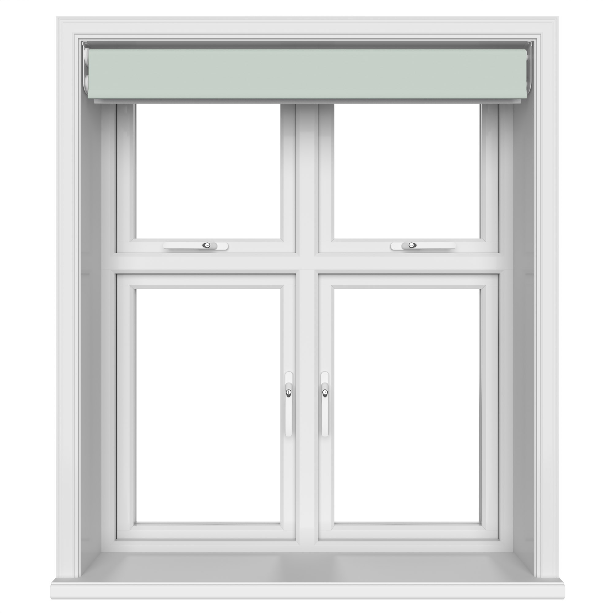 Dover Blackout Powdered Blue Motorised Double Roller Blind - Image 6