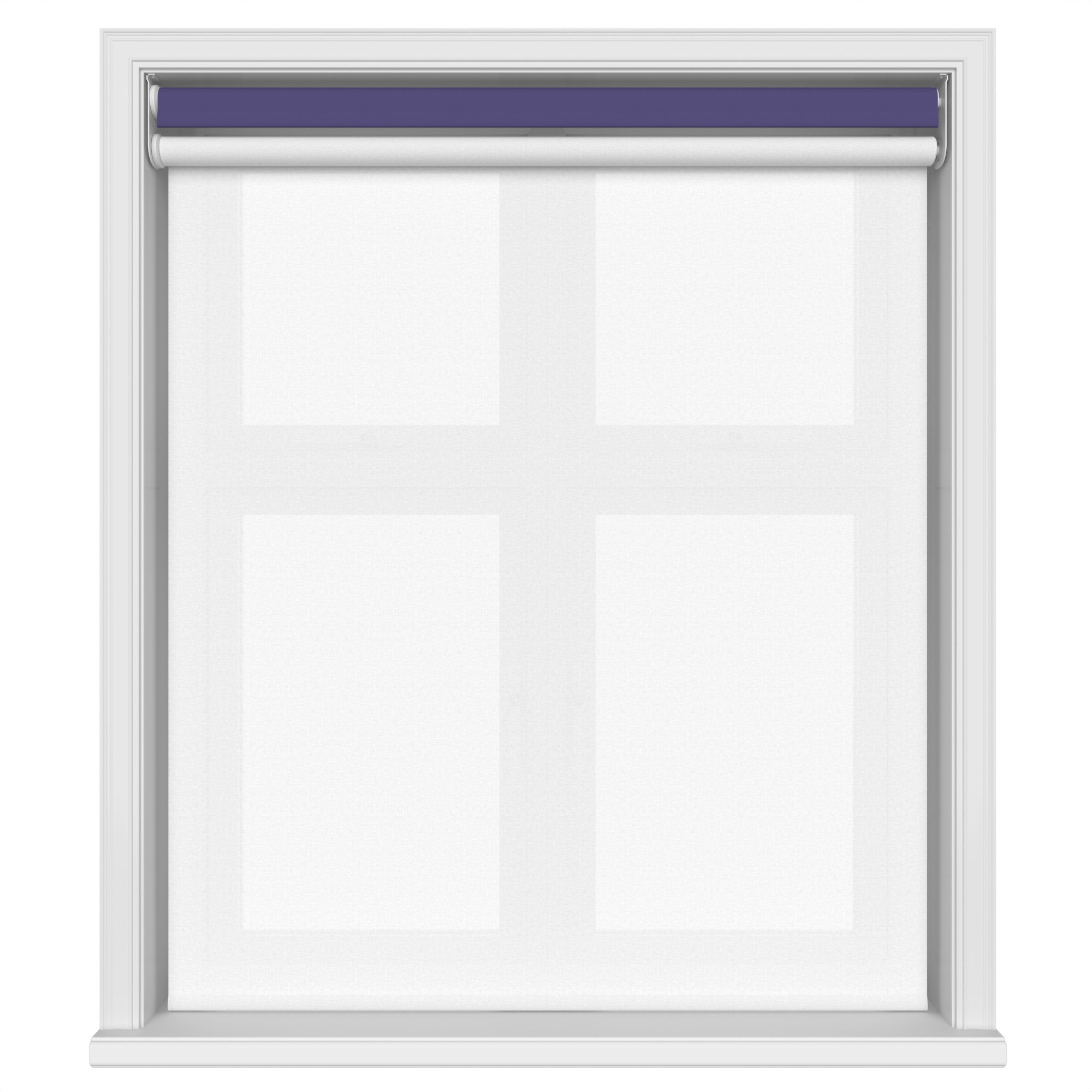 Dover Blackout Majestic Violet Motorised Double Roller Blind - Image 3