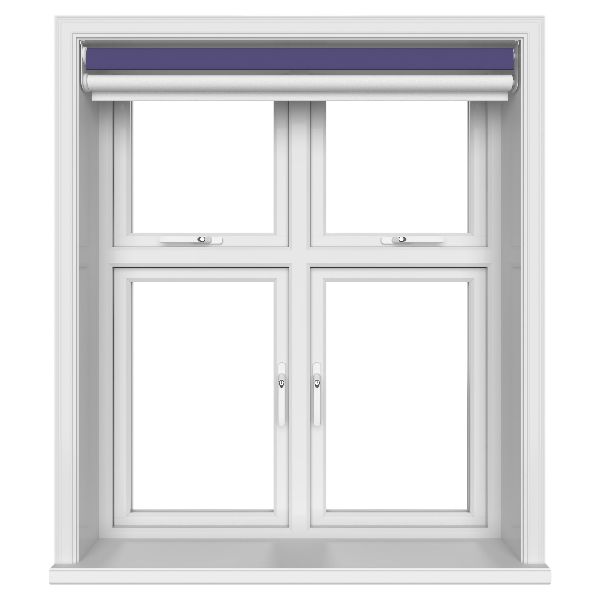 Dover Blackout Majestic Violet Motorised Double Roller Blind - Image 5