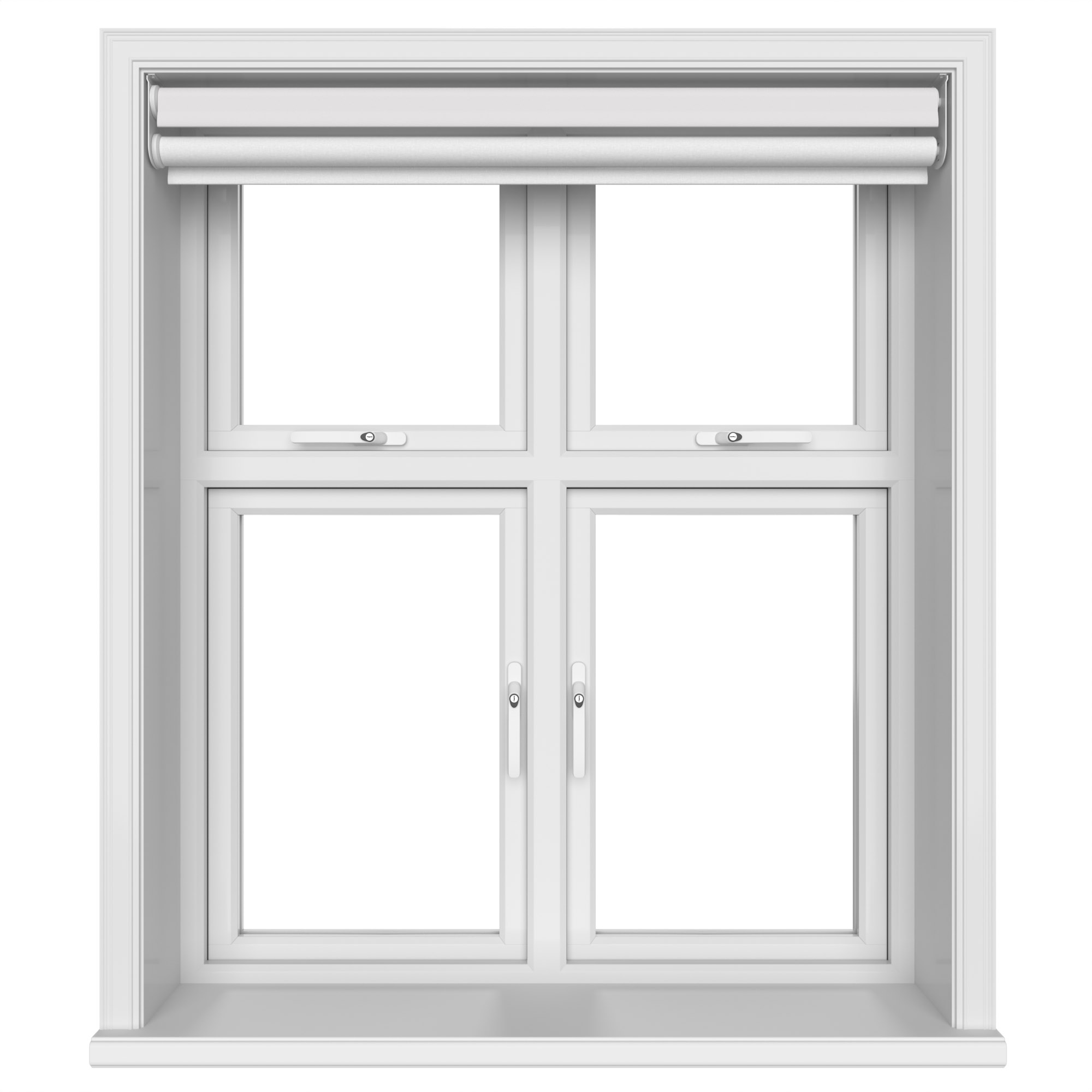 Dover Blackout Frosted White Motorised Double Roller Blind - Image 5