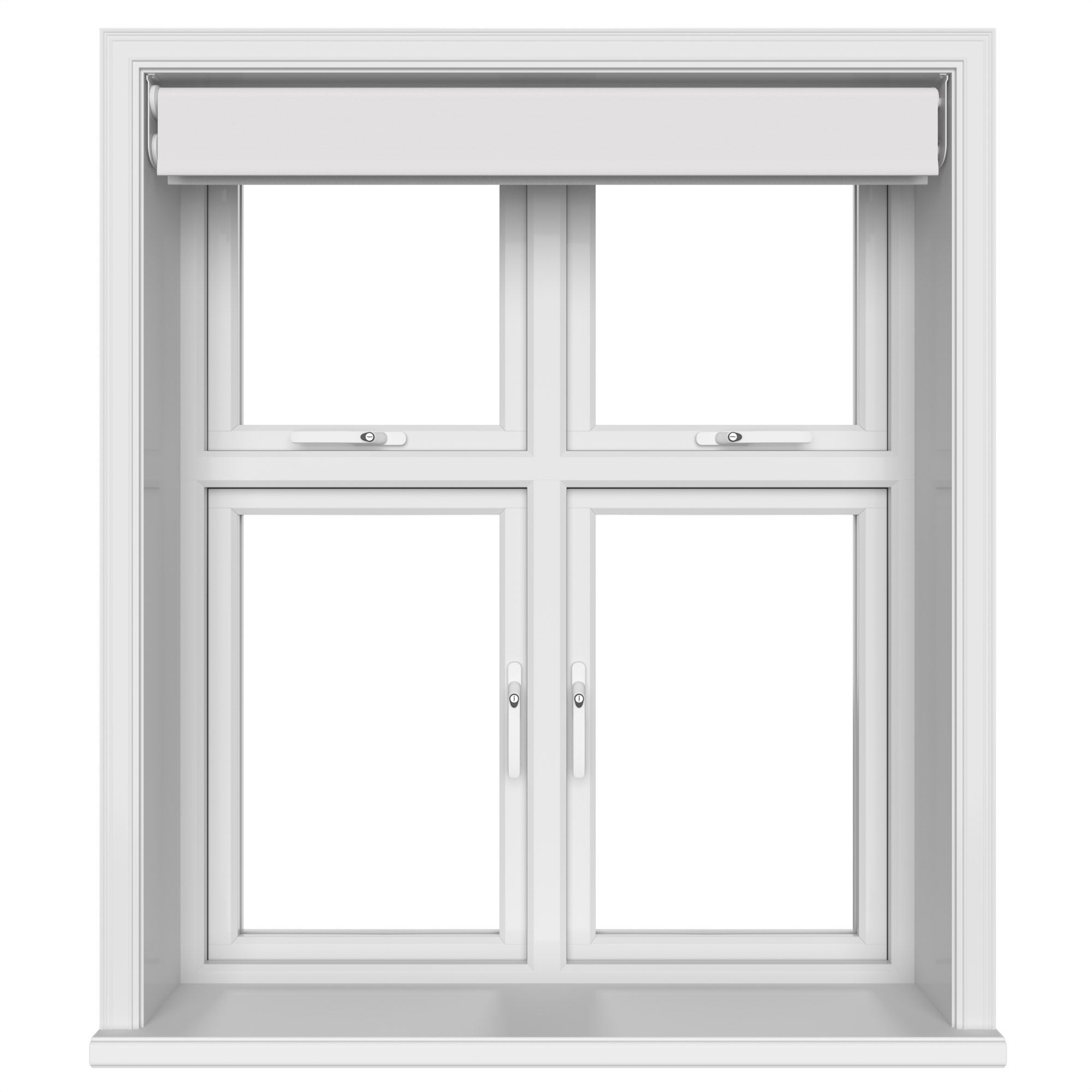 Dover Blackout Frosted White Motorised Double Roller Blind - Image 6