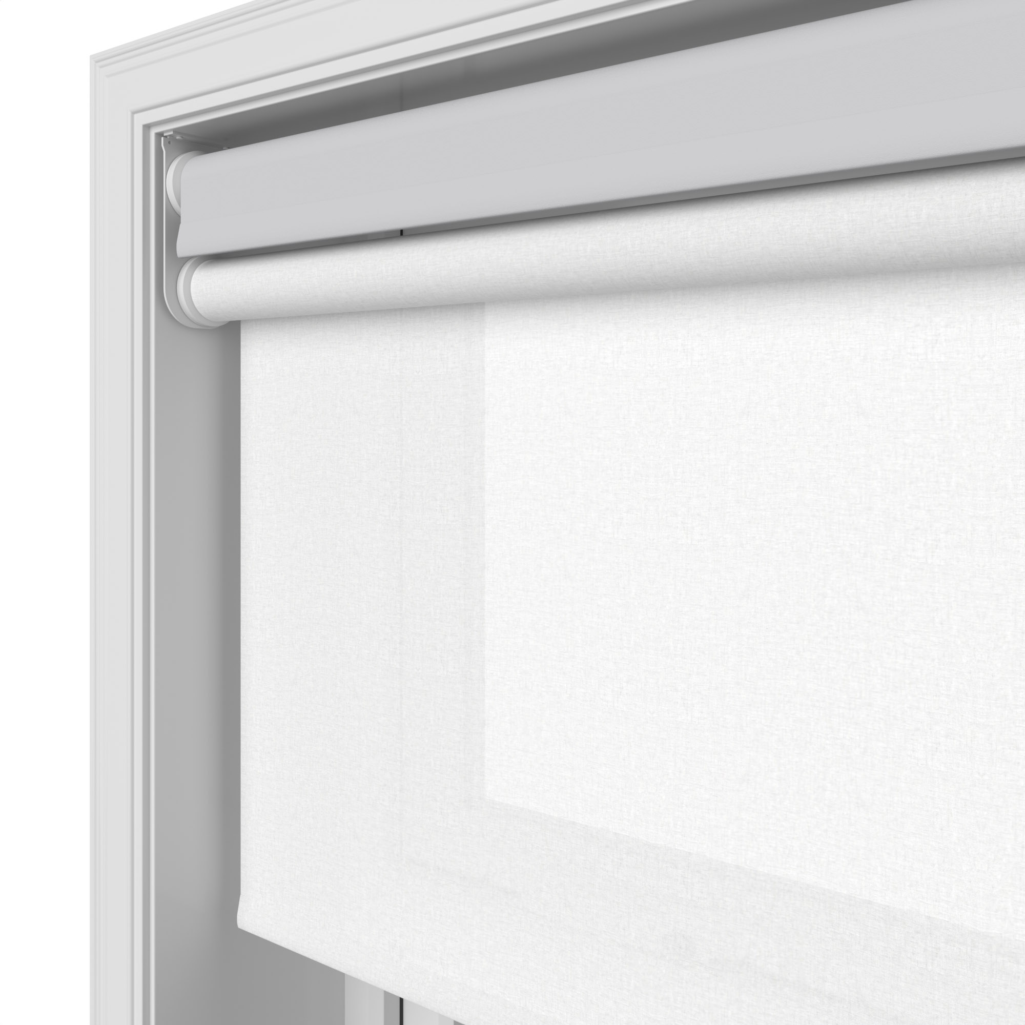 Dover Blackout Subtle Grey Motorised Double Roller Blind - Image 7