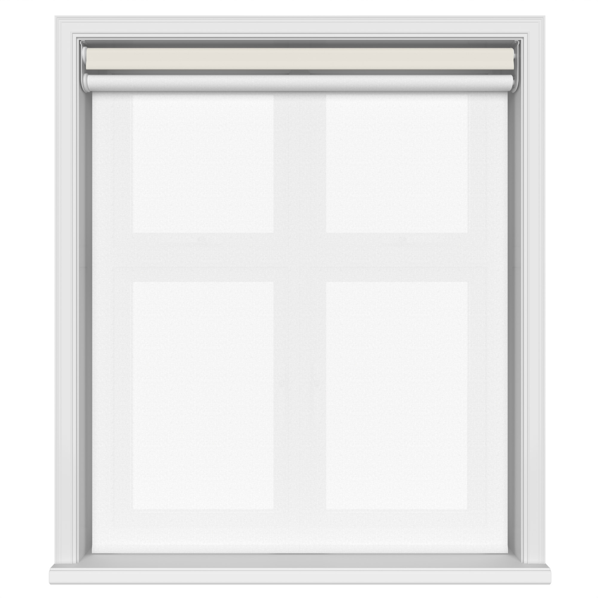 Dover Blackout Cream Whisper Motorised Double Roller Blind - Image 3