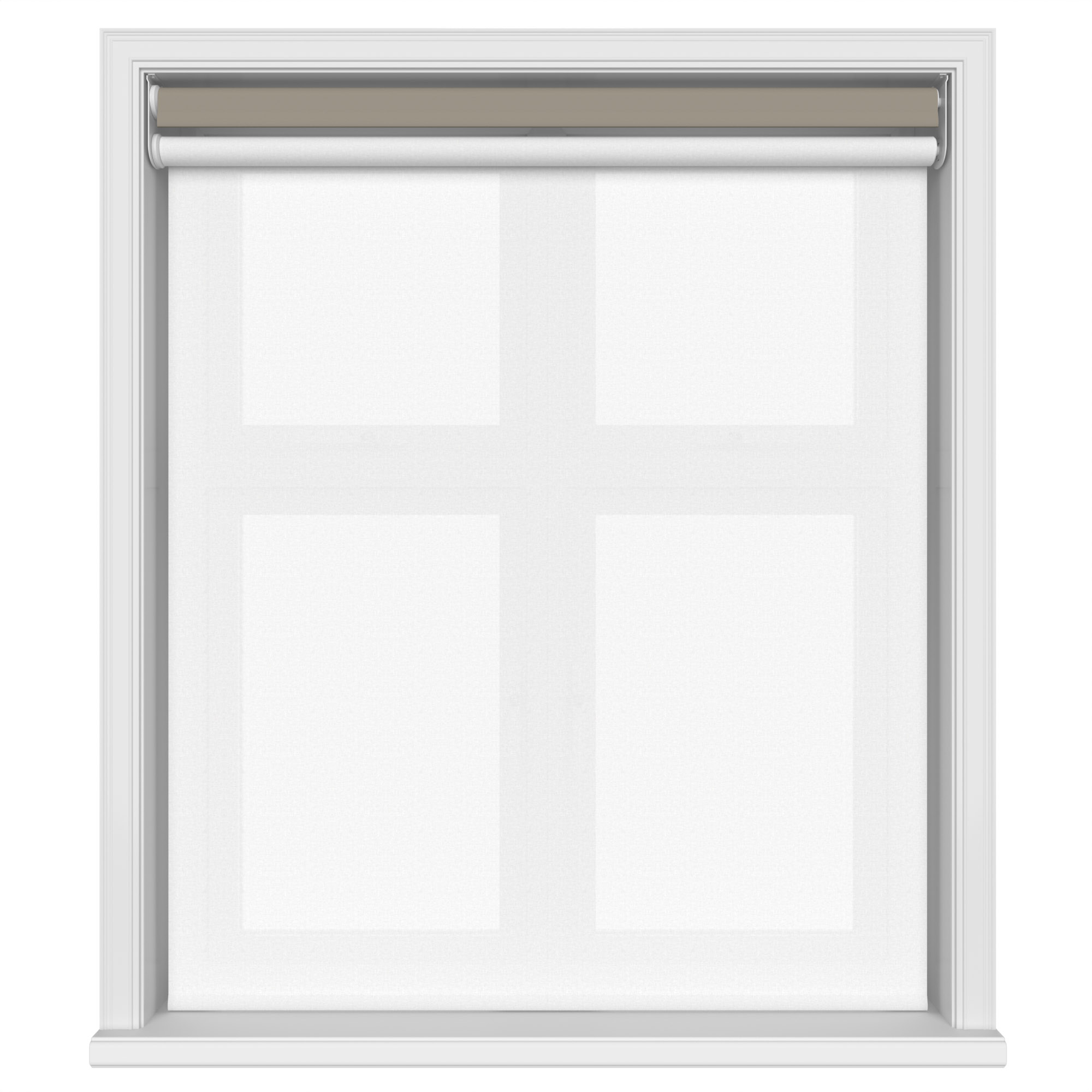 Dover Blackout Mushroom Beige Motorised Double Roller Blind - Image 3