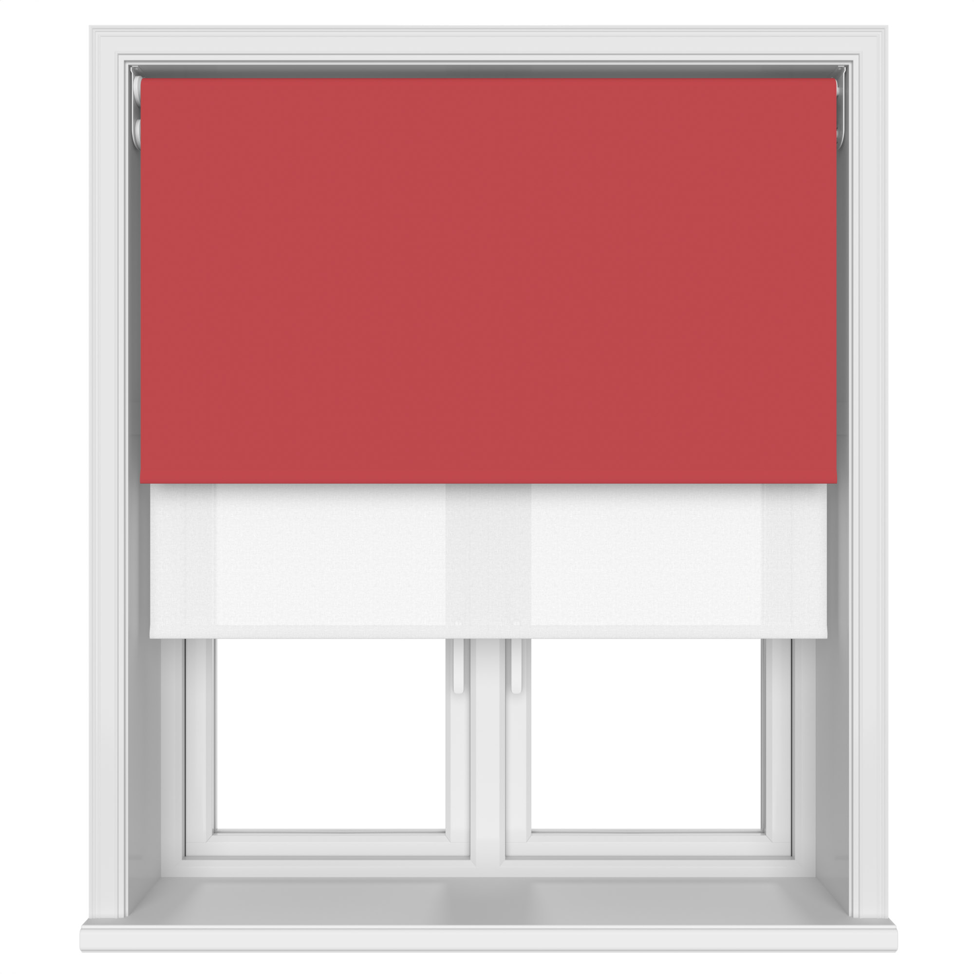 Dover Blackout Rich Ruby Motorised Double Roller Blind - Image 4