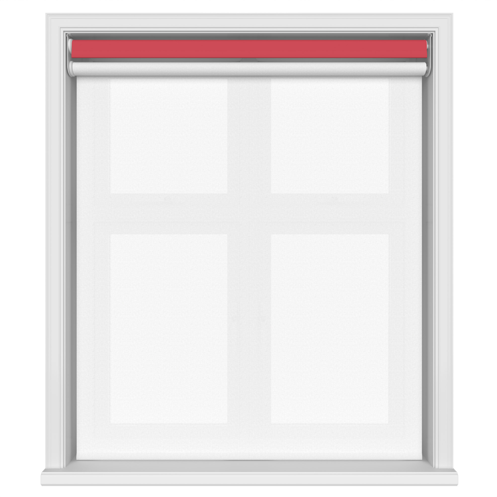 Dover Blackout Flame Red Motorised Double Roller Blind - Image 3
