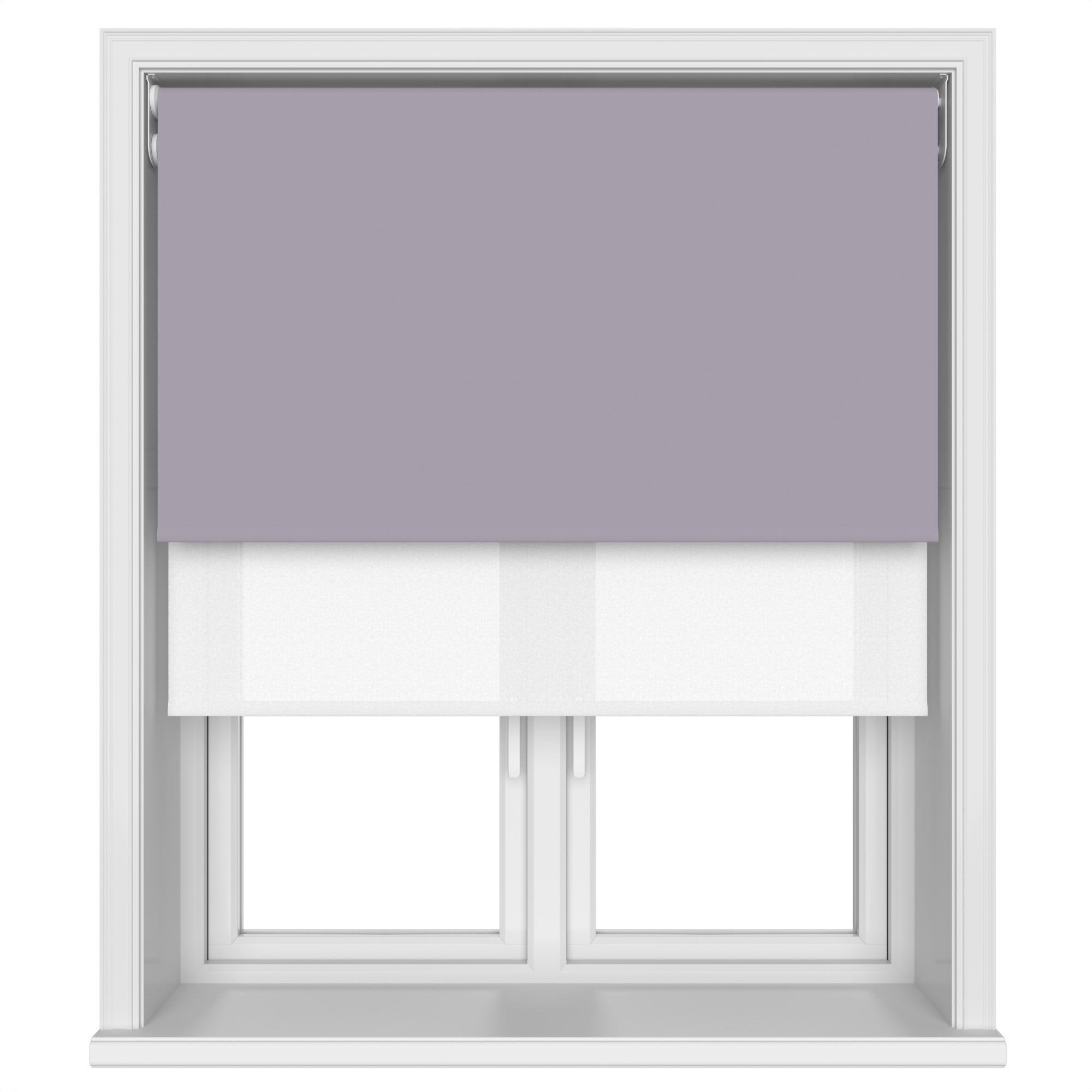 Dover Blackout Lilac Haze Motorised Double Roller Blind - Image 4