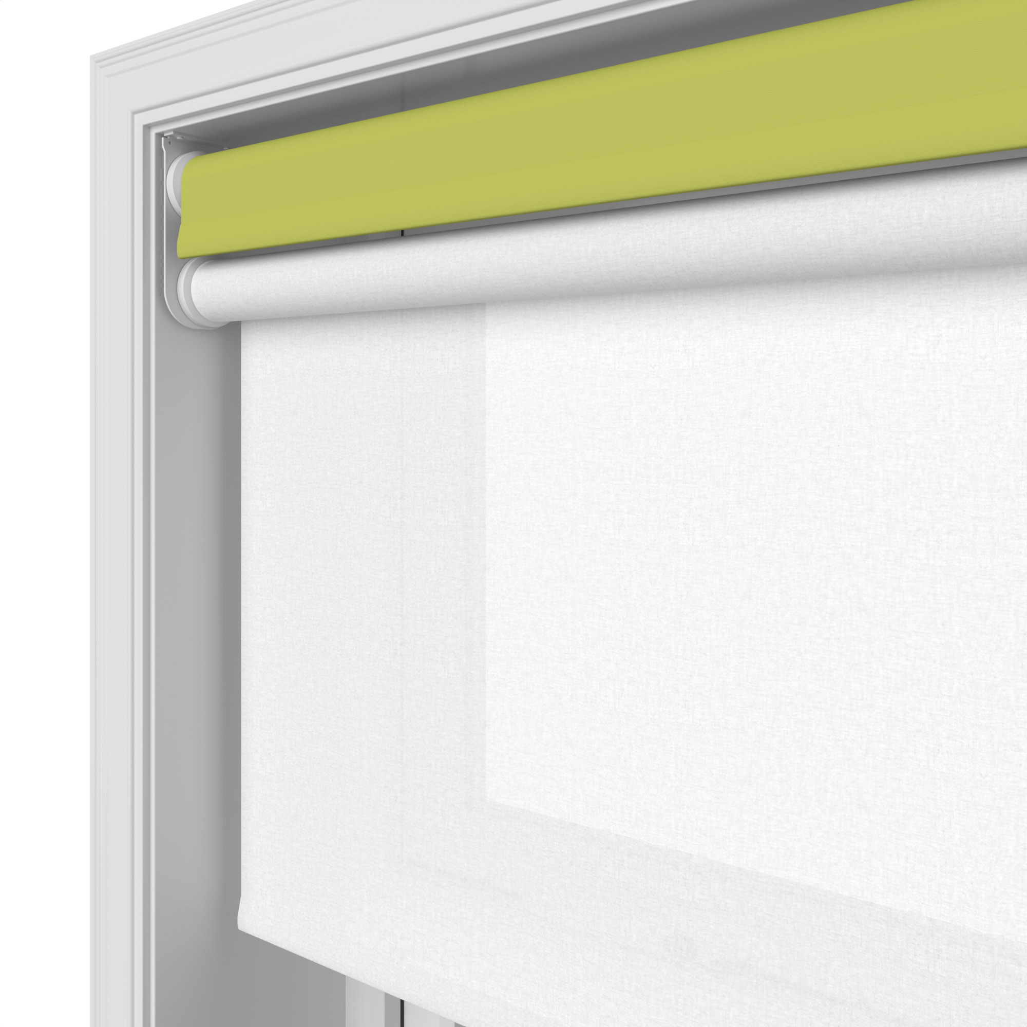 Dover Blackout Willow Leaf Motorised Double Roller Blind - Image 7