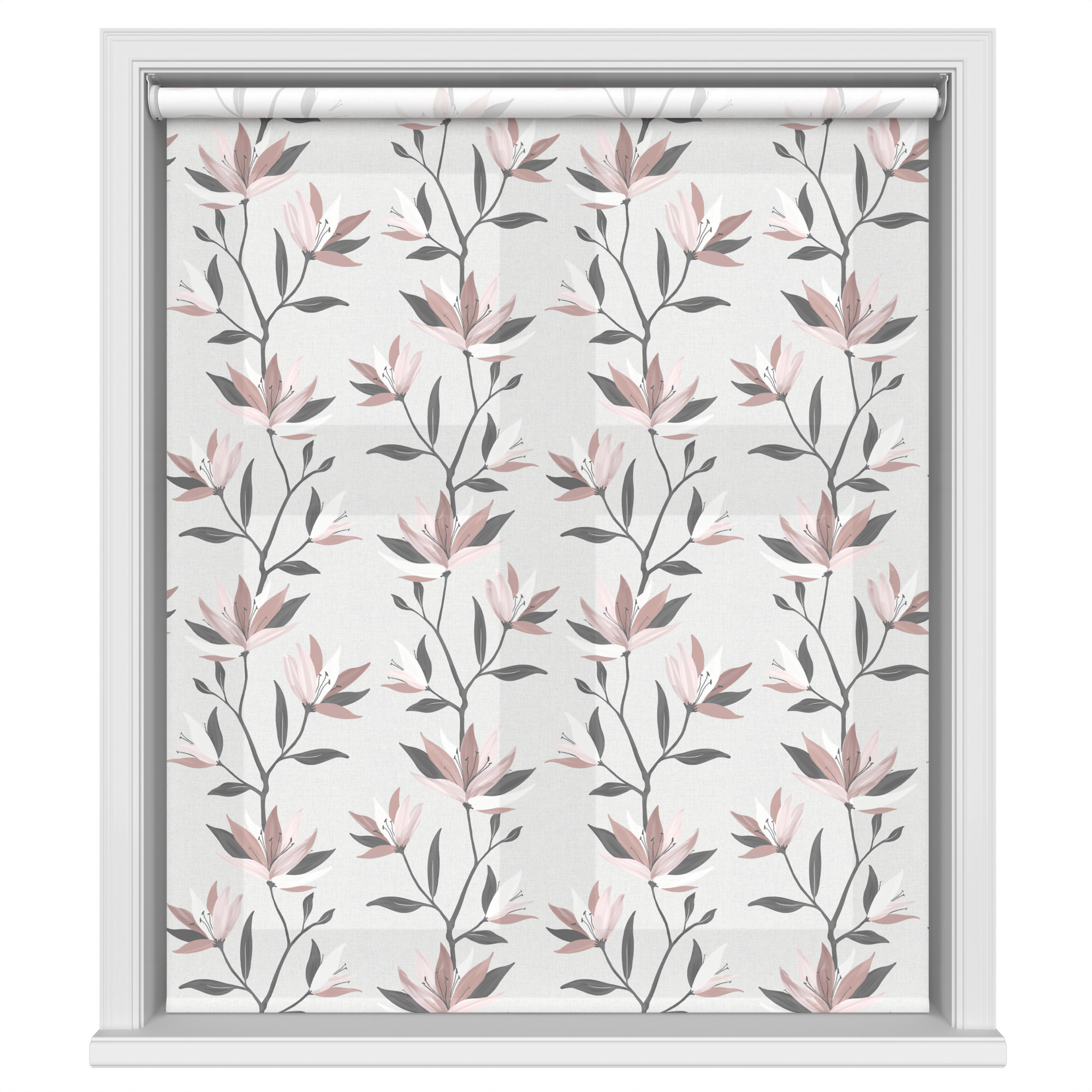 Lilyvale Faint Blossom Motorised Roller Blind - Image 2