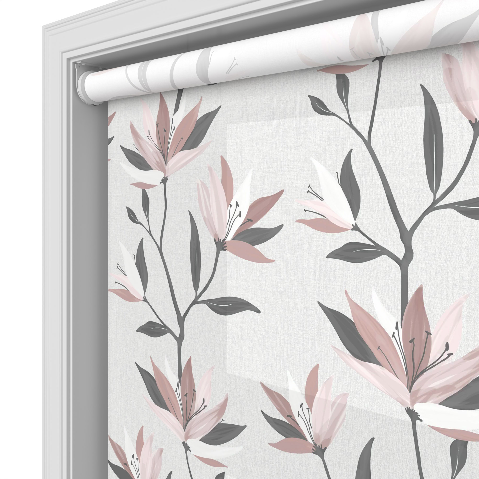 Lilyvale Faint Blossom Motorised Roller Blind - Image 5