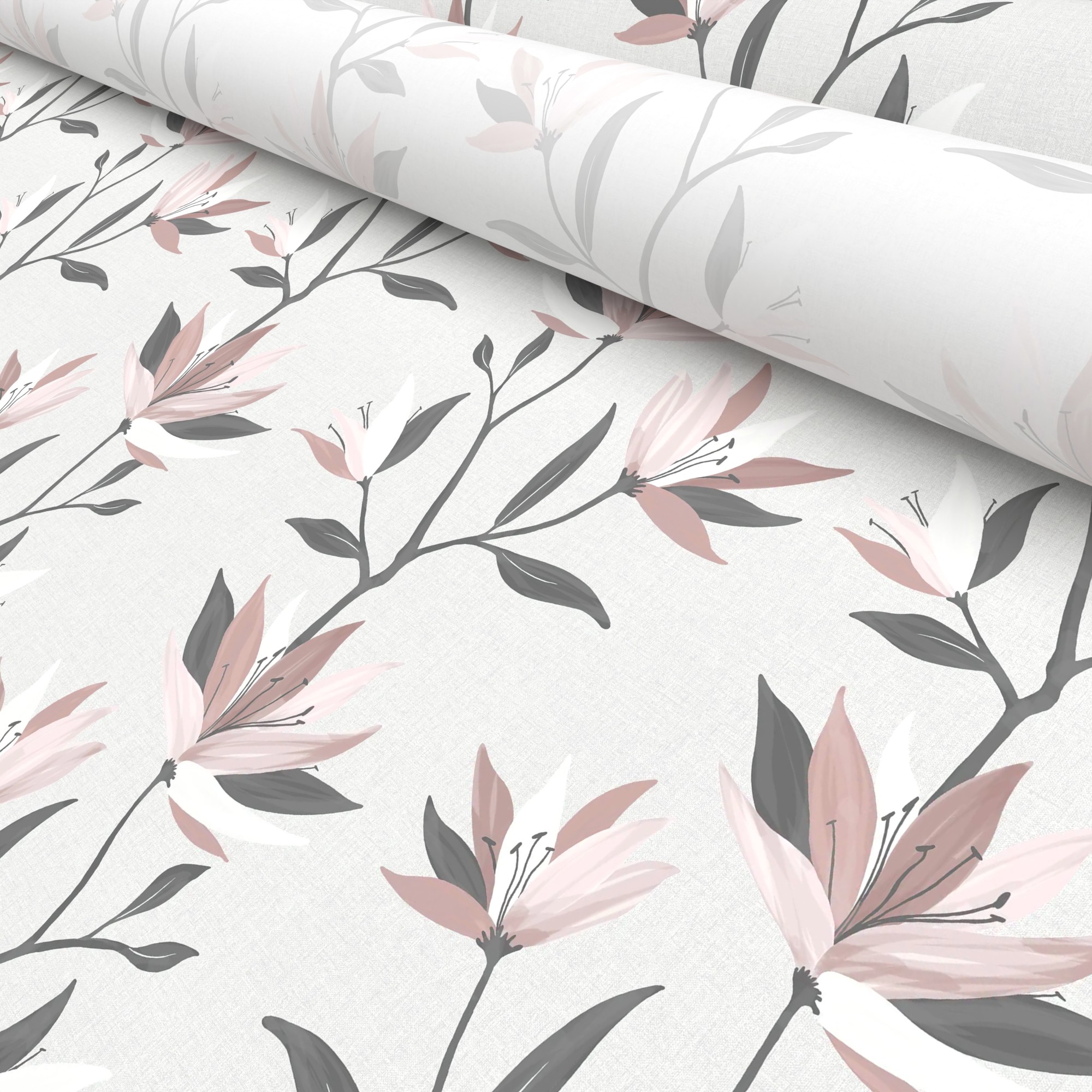 Lilyvale Faint Blossom Motorised Roller Blind - Image 6
