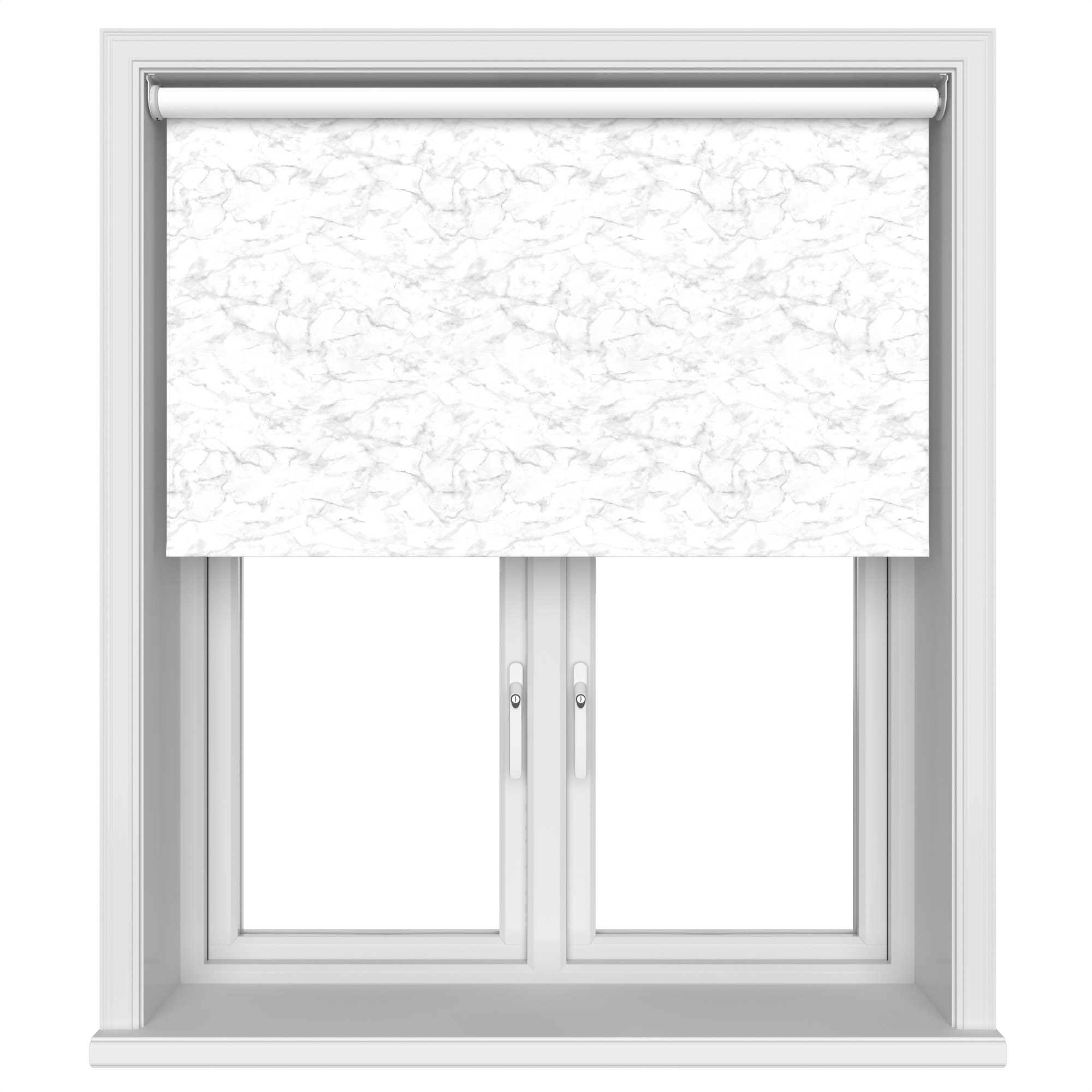 Marble Silver Blackout Motorised Roller Blind - Image 3