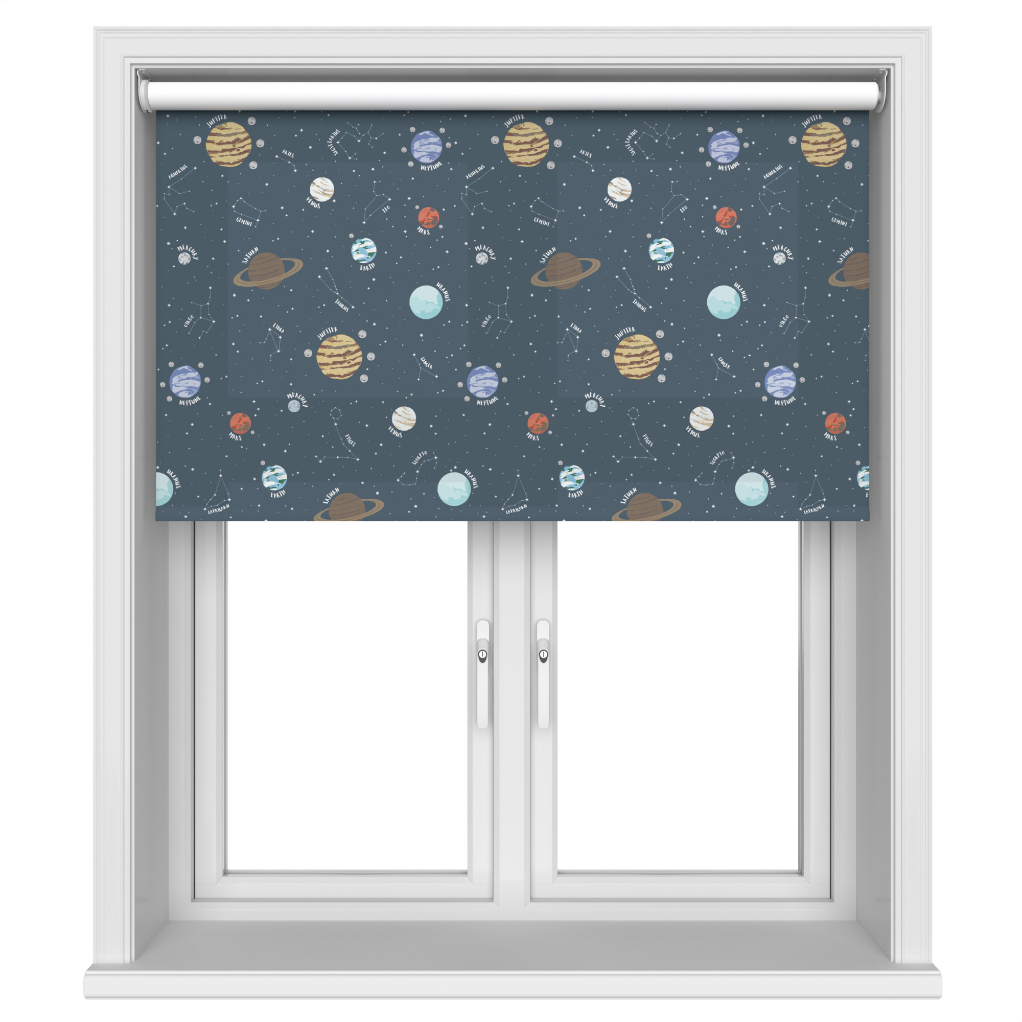 Cosmic Night Blackout Motorised Roller Blind - Image 3