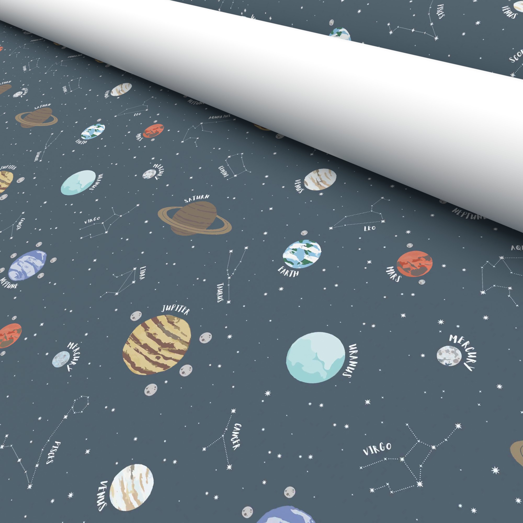 Cosmic Night Blackout Motorised Roller Blind - Image 6