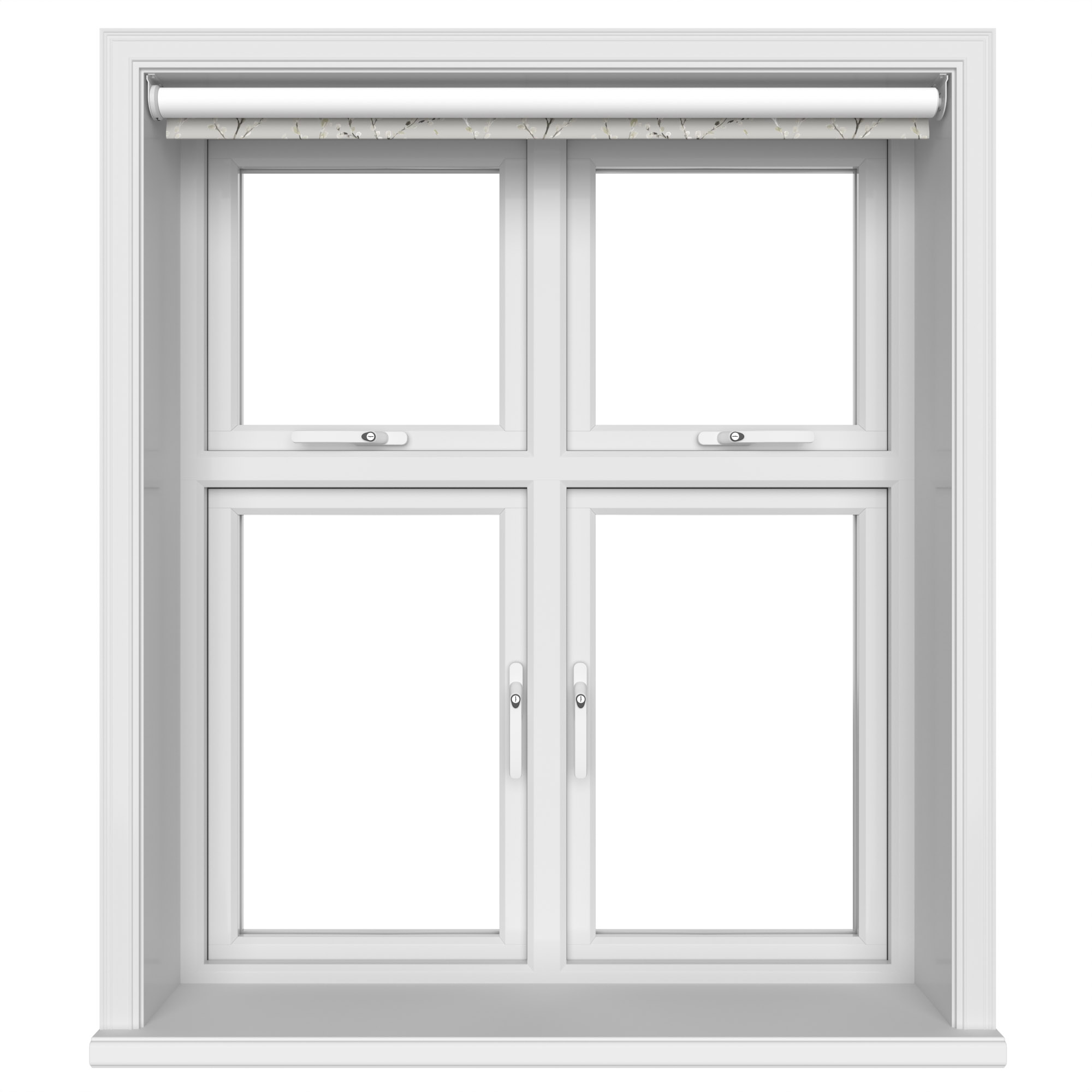 Willow Tree Blackout Birch White Motorised Roller Blind - Image 4