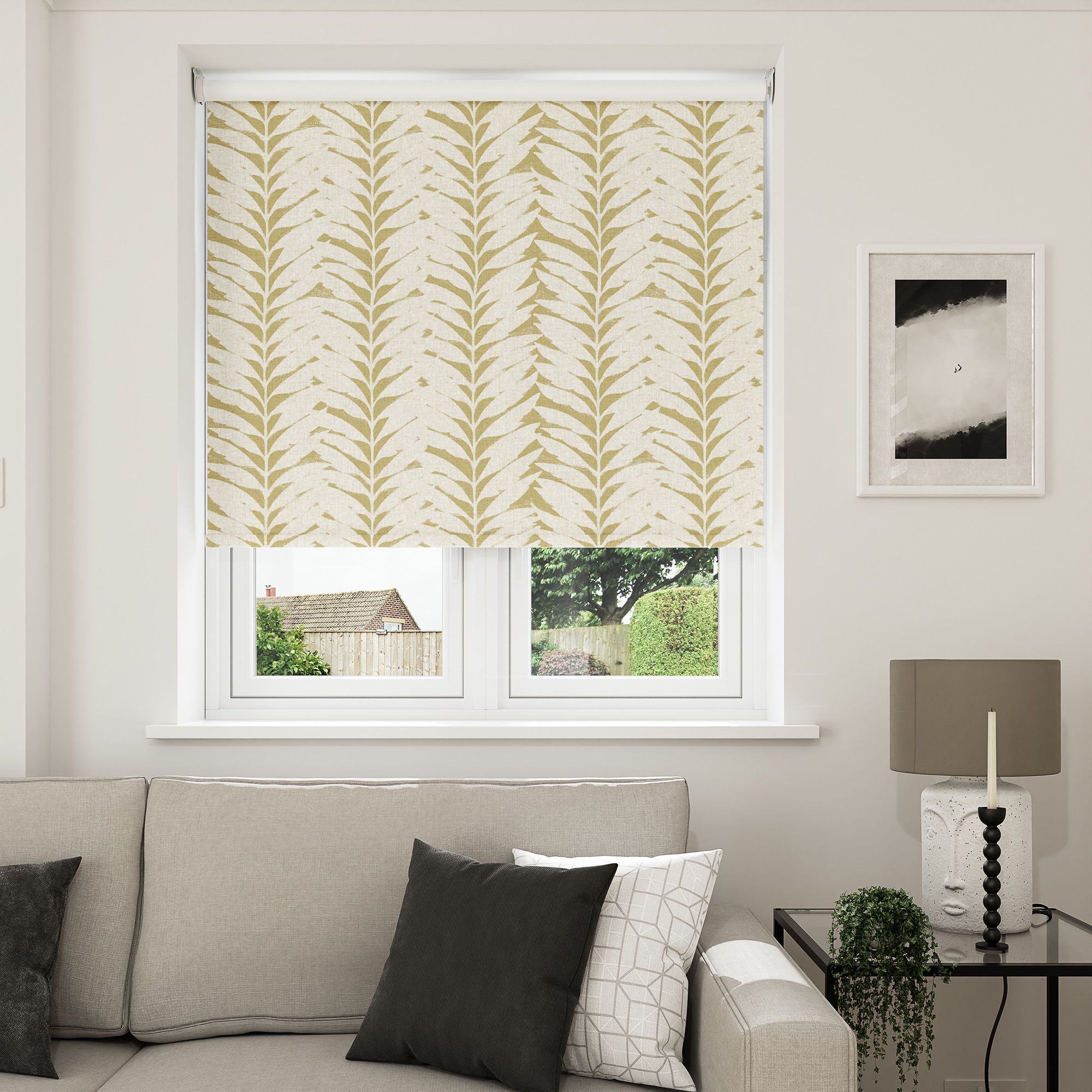 Meadow Blackout Caraway Spice Motorised Roller Blind - Image 7
