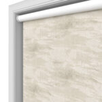 Dusk Blackout Champagne Glow Motorised Roller Blind