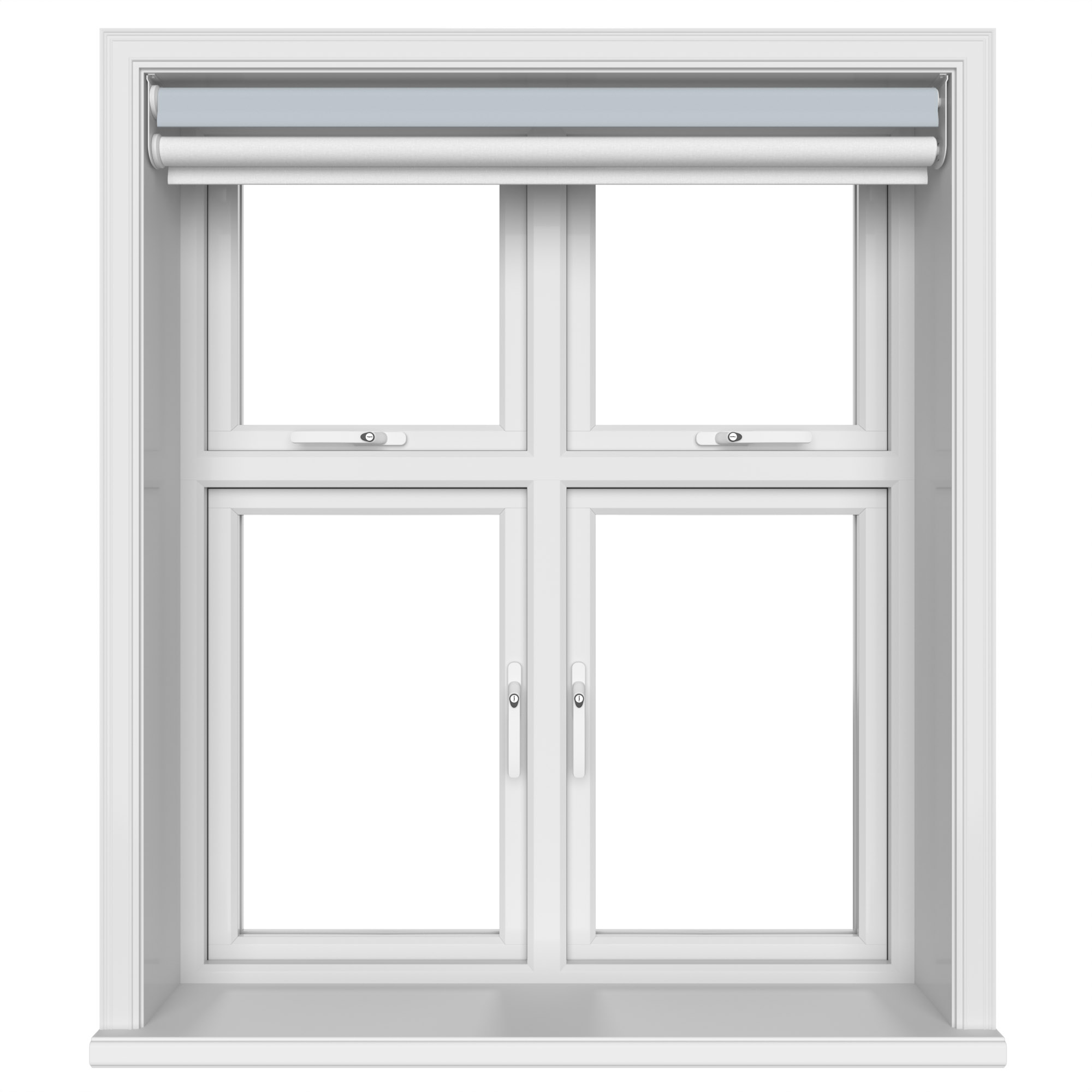 Dover Blackout Skyline Blue Motorised Double Roller Blind - Image 5