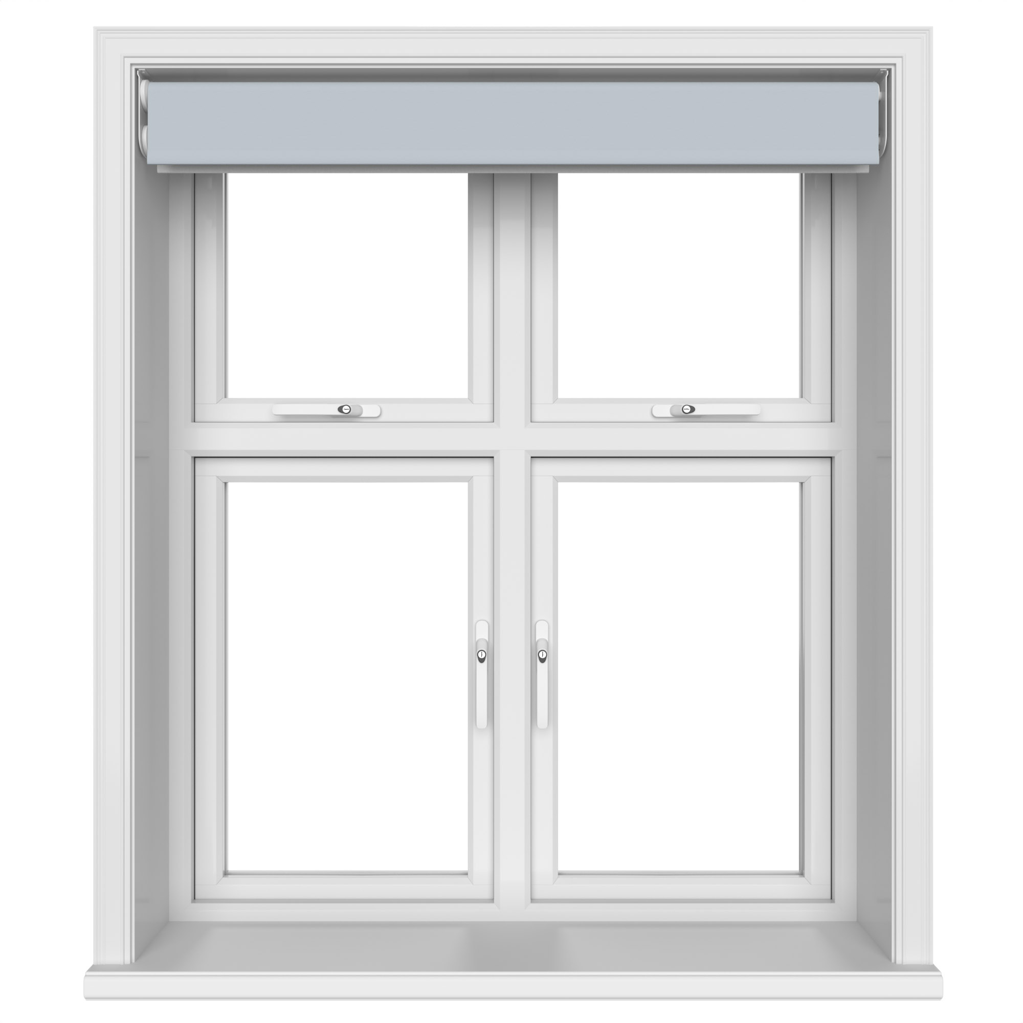Dover Blackout Skyline Blue Motorised Double Roller Blind - Image 6