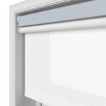 Dover Blackout Skyline Blue Motorised Double Roller Blind