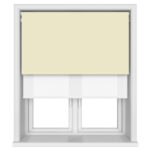 Dover Blackout Buttercream Motorised Double Roller Blind
