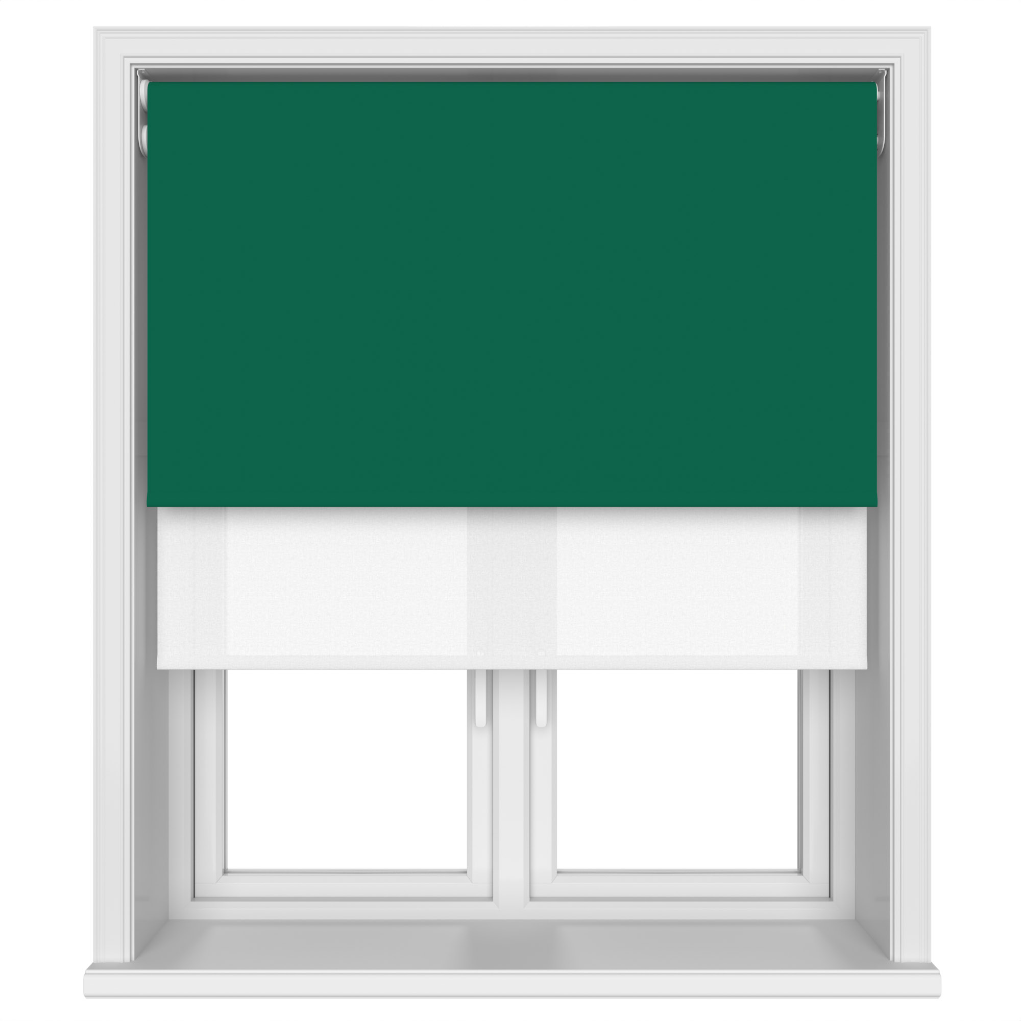 Dover Blackout Evergreen Motorised Double Roller Blind - Image 4