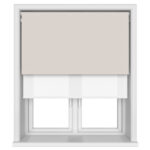 Dover Blackout Soft Dove Motorised Double Roller Blind