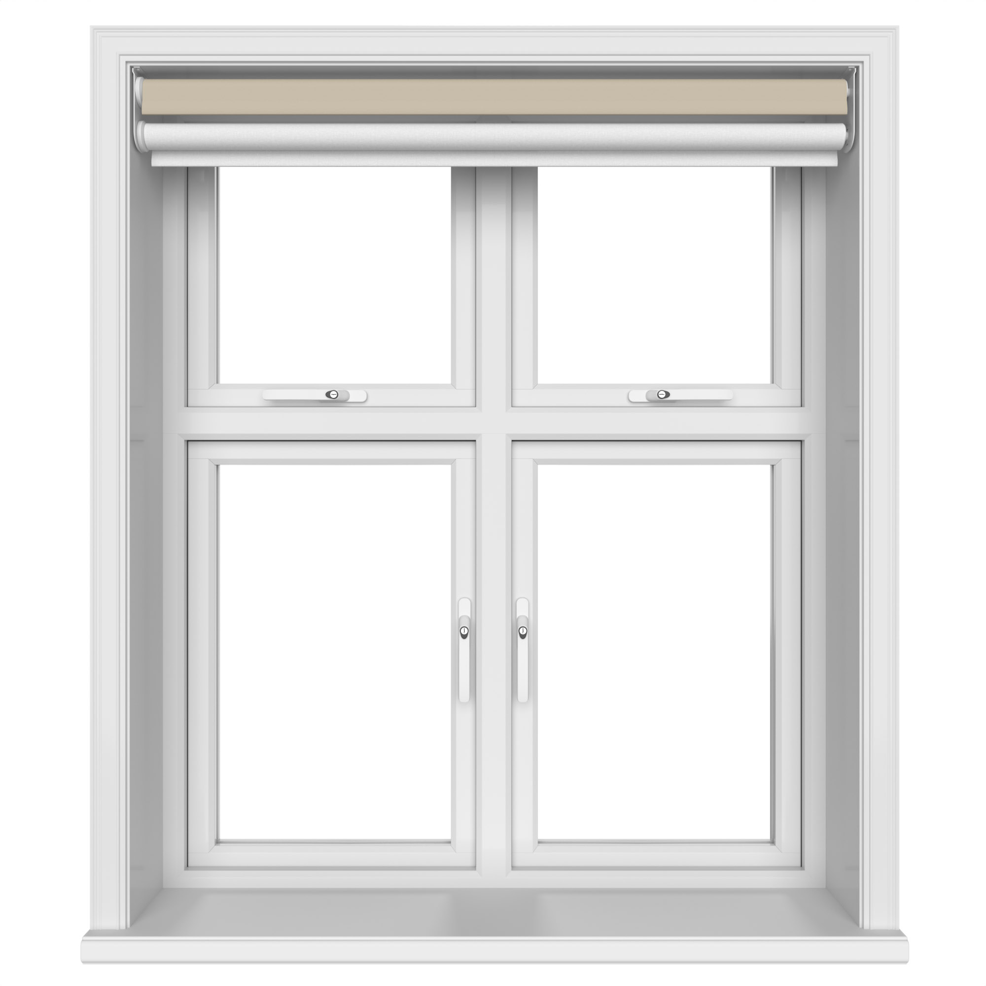 Dover Blackout Sandy Beige Motorised Double Roller Blind - Image 5