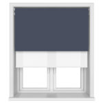Dover Blackout Deep Indigo Motorised Double Roller Blind