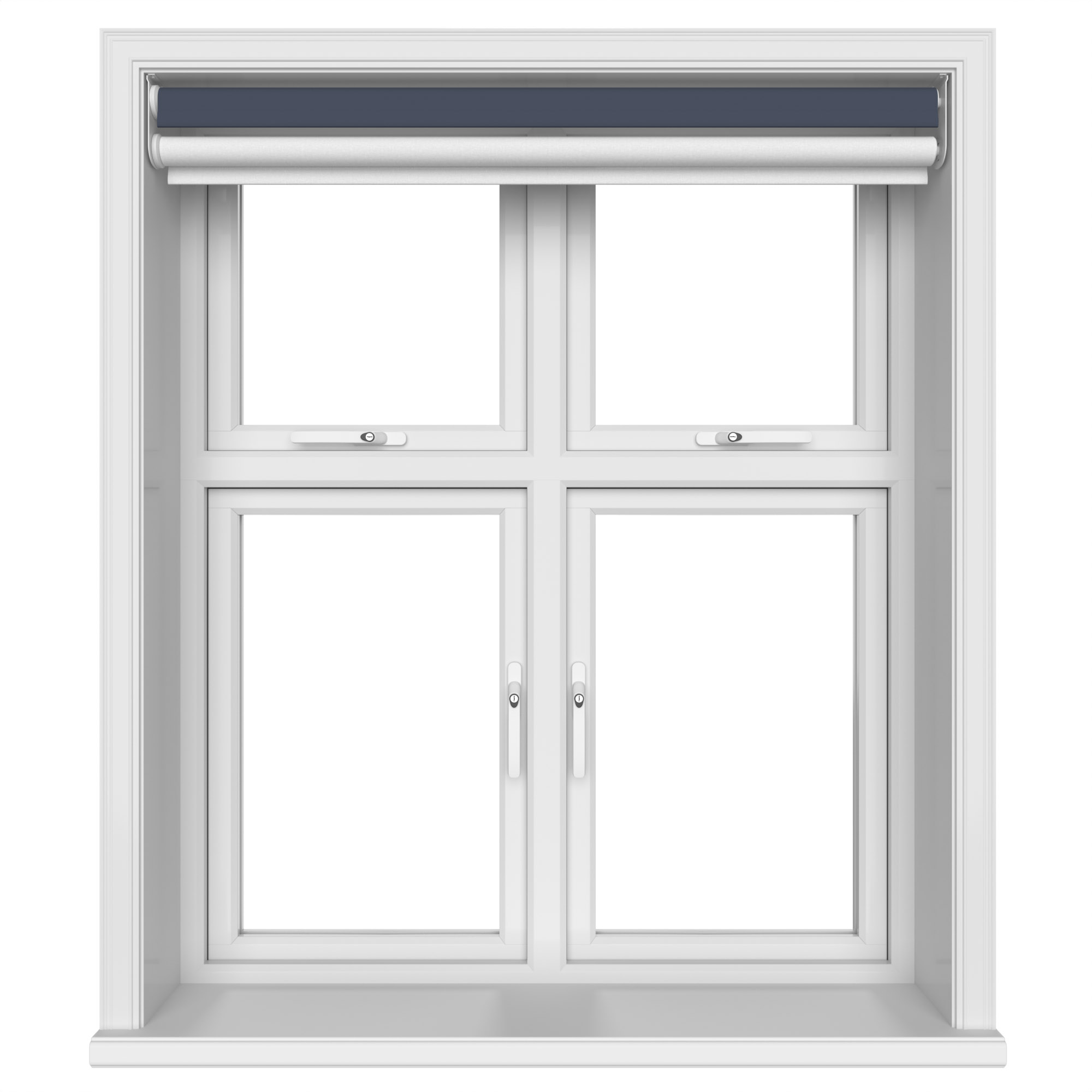 Dover Blackout Deep Indigo Motorised Double Roller Blind - Image 5