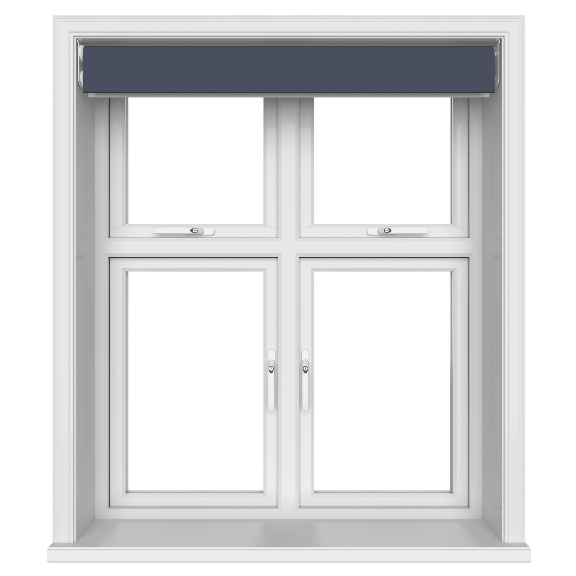 Dover Blackout Deep Indigo Motorised Double Roller Blind - Image 6