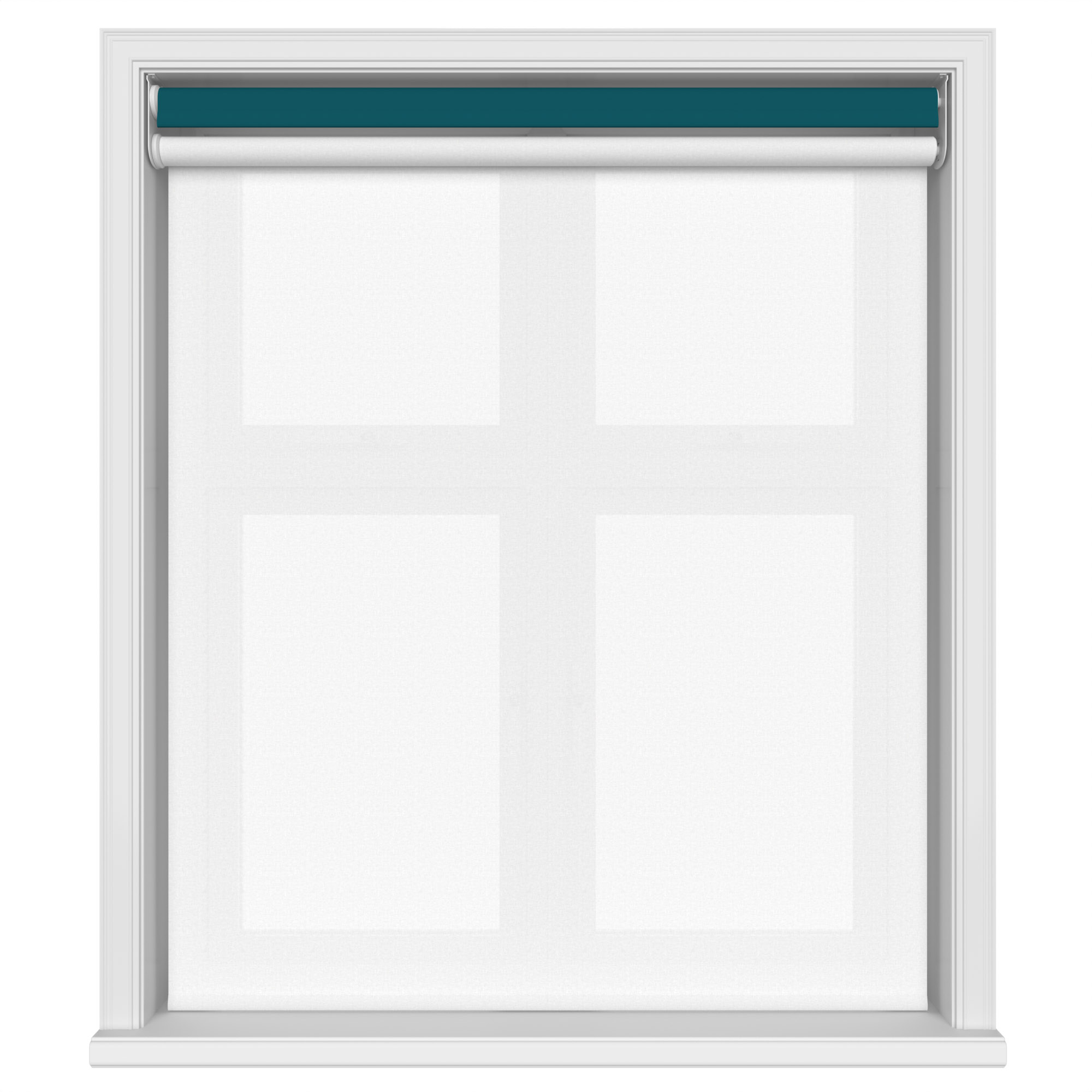 Dover Blackout Teal Depth Motorised Double Roller Blind - Image 3