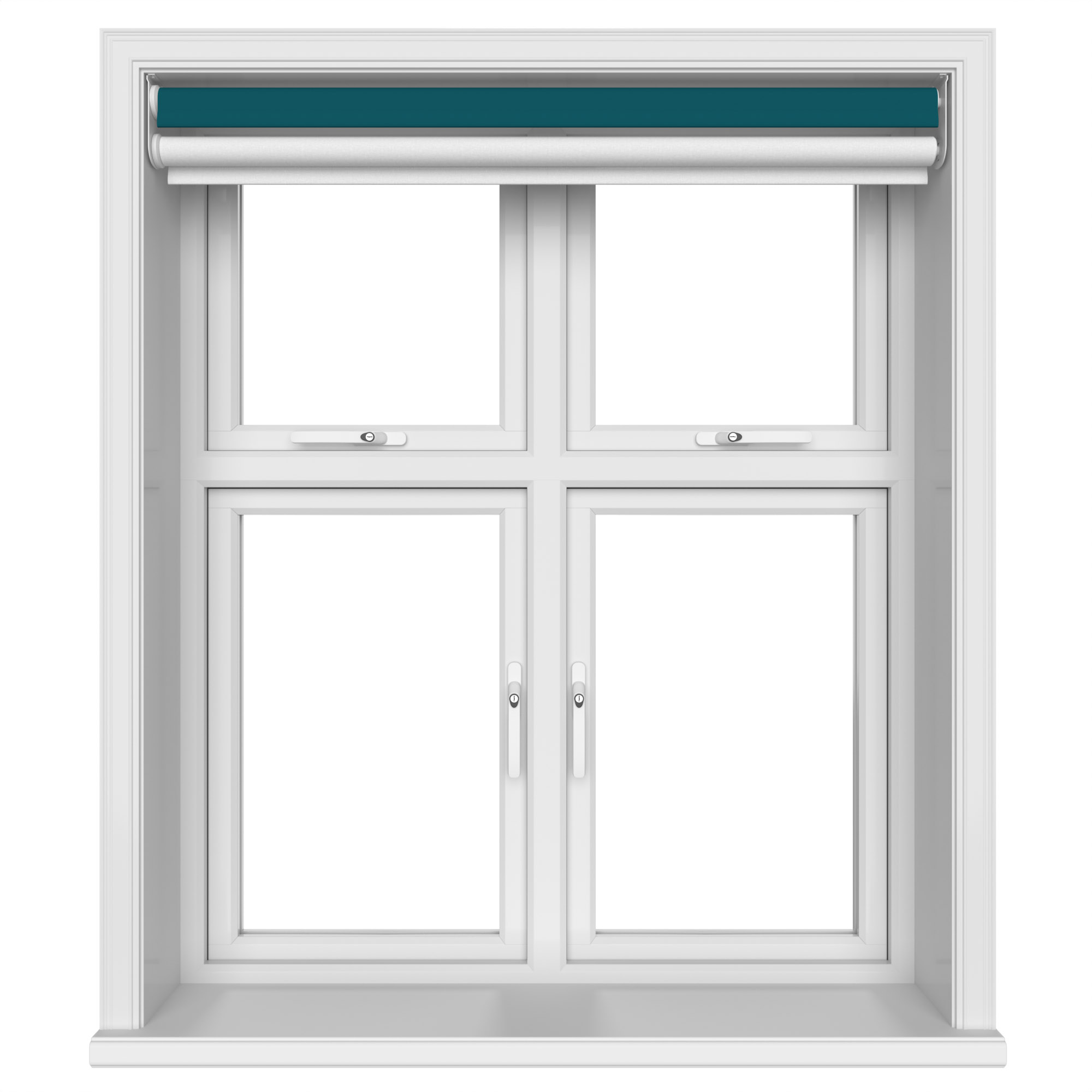Dover Blackout Teal Depth Motorised Double Roller Blind - Image 5