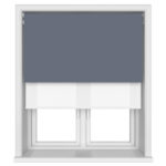 Dover Blackout Twilight Blue Motorised Double Roller Blind