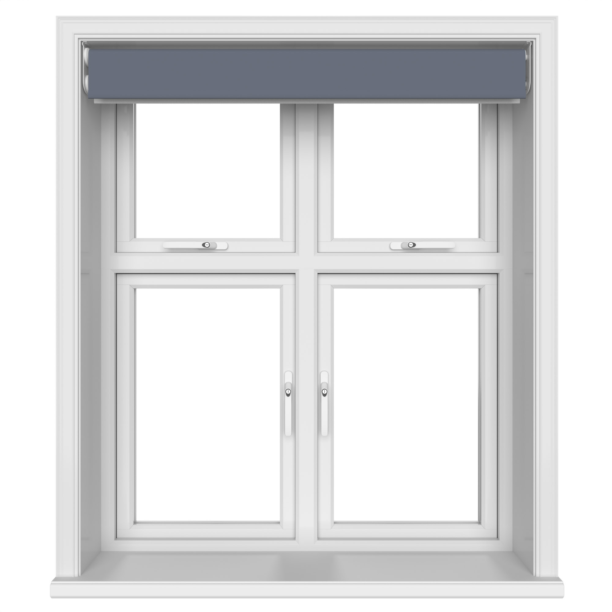Dover Blackout Twilight Blue Motorised Double Roller Blind - Image 6