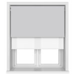 Dover Blackout Subtle Grey Motorised Double Roller Blind