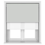 Dover Blackout Mist Grey Motorised Double Roller Blind