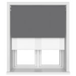 Dover Blackout Gunmetal Motorised Double Roller Blind