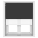 Dover Blackout Jet Black Motorised Double Roller Blind