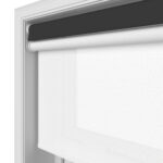 Dover Blackout Jet Black Motorised Double Roller Blind
