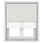 Dover Blackout Chalk White Motorised Double Roller Blind