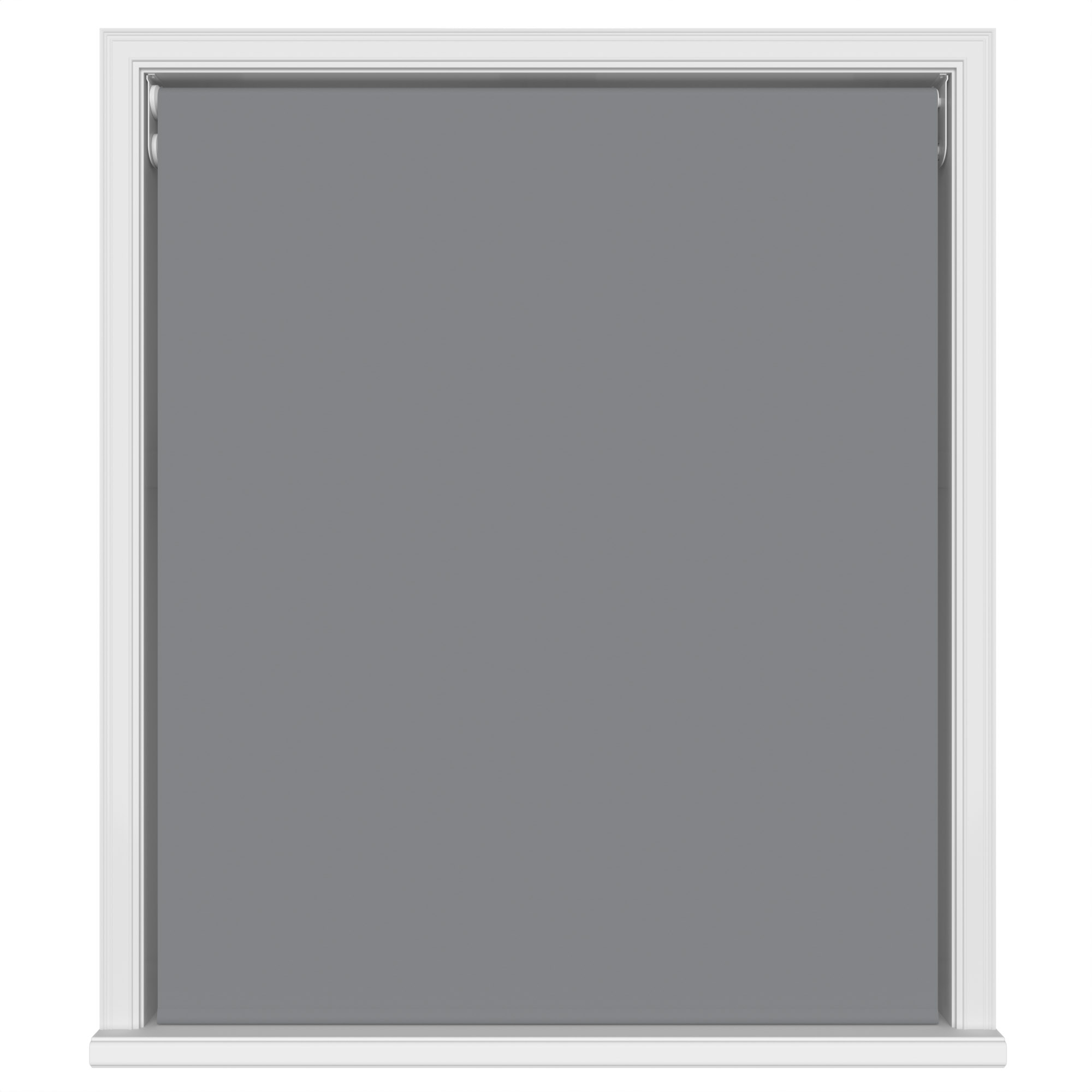 Dover Blackout Graphite Grey Motorised Double Roller Blind - Image 2