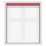 Dover Blackout Flame Red Motorised Double Roller Blind