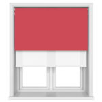Dover Blackout Flame Red Motorised Double Roller Blind
